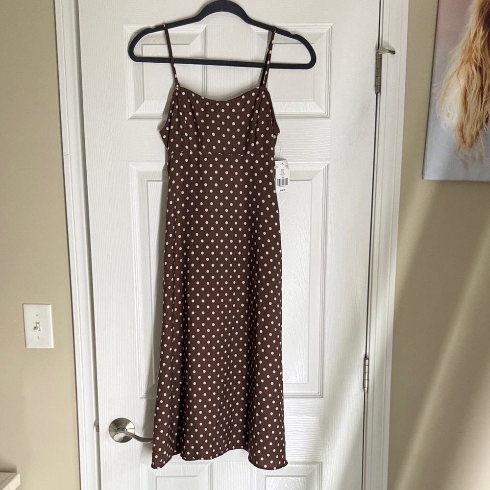 Brown Polka Dot Dress